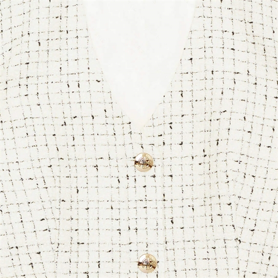 Anine Bing Anitta Jakke, Cream And Black Tweed